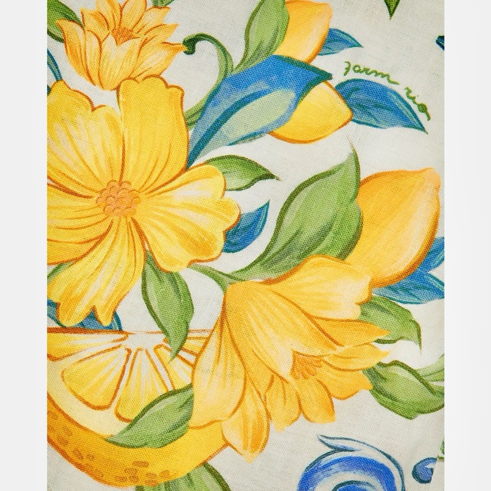 FARM Rio Sicily Scarf Linen Blend Shirt Size Small NWT - Picture 9 of 16